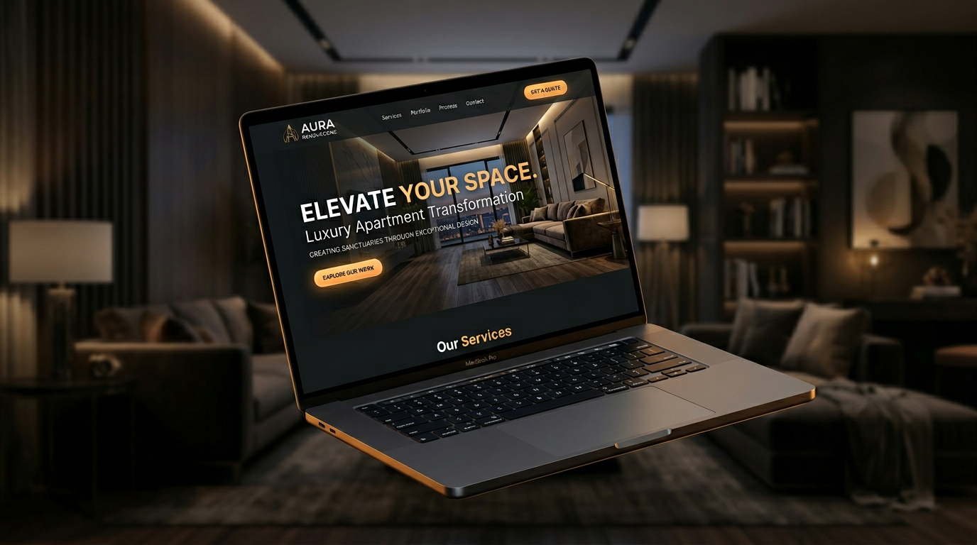 Сайт компании по ремонту квартир — макет